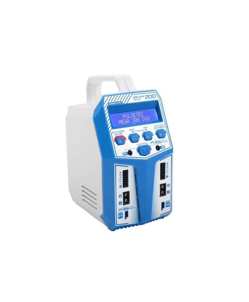 Chargeur PULSETEC MEGA 200 DUO 2X100W AC/DC Chargeur PULSETEC MEGA 200 DUO 2X100W AC/DC