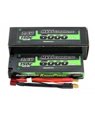 Batterie LiPo HV 7,6V 6000mAh 150C HARD CASE MAXPRO pour voiture