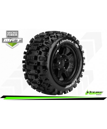 LOUISE RC - MFT - X-UPHILL - Set de pneus X-MAXX - Sport - Jantes Noires - Hex 24mm - (2pcs) L-T3297B