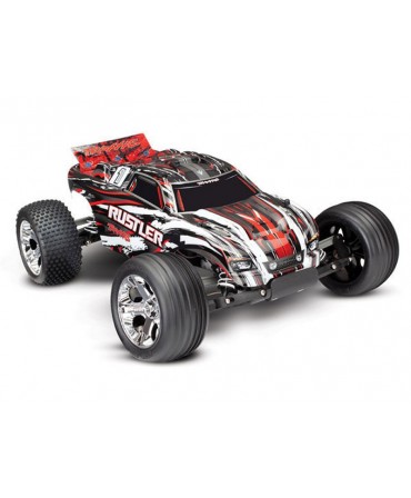 RUSTLER 1/10 2WD 2,4Ghz RTR BRUSHED TRAXXAS 37054-4-RED