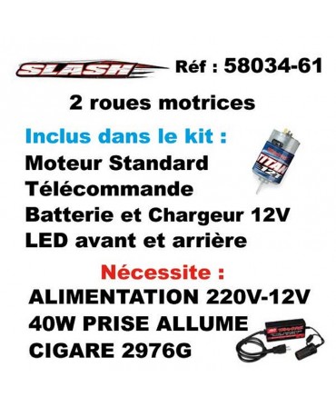 SLASH 1/10 2WD TQ 2,4Ghz RTR BRUSHED ID + LED TRAXXAS 58034-61-BLU