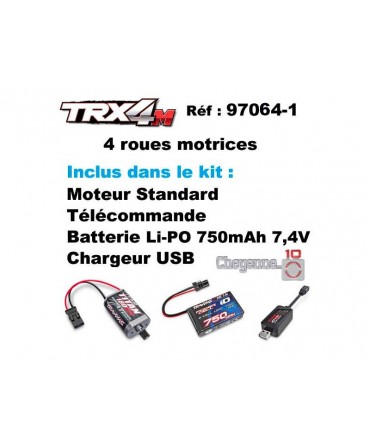 TRAXXAS TRX-4M CHEVROLET K10 CHEYENNE ROUGE 1/18 RTR 97064-1-RED