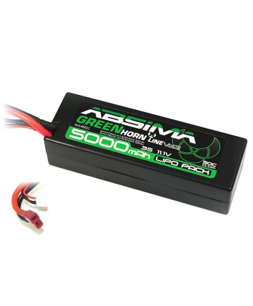 Batterie LiPo 3S 11,1V 5000mAh 50C HARD CASE ABSIMA pour voiture