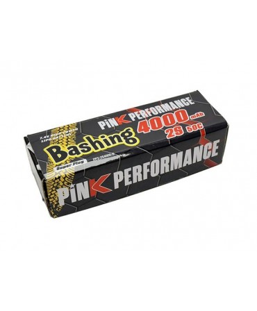 Pink Bashing batterie LiPo 2S 7,4V 4000mAh 50C HARD CASE pour voiture PP3-2S4000-D