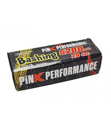 Pink Bashing batterie LiPo 2S 7,4V 5200mAh 50C (Multi) HARD CASE pour voiture PP3-2S5200-M