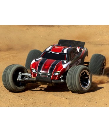 RUSTLER 1/10 2WD 2,4Ghz RTR BRUSHED TRAXXAS USB-C 37054-8-RED