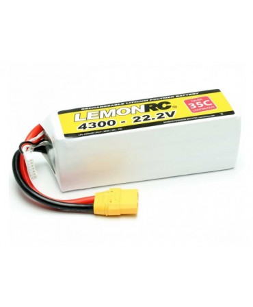 Batterie LiPo 6S 22,2V 4300mAh 35C XT60 LEMONRC 15735