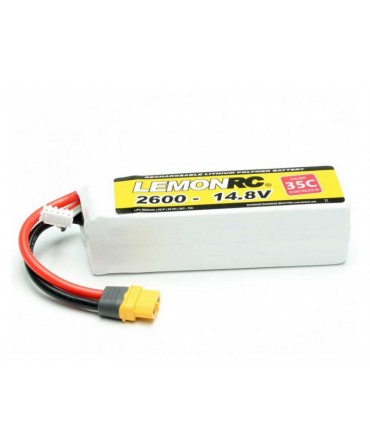 Batterie LiPo 4S 14,8V 2600mAh 35C XT60 LEMONRC 15724