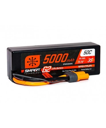 SPEKTRUM batterie Smart G2 LiPo 3S 11,1V 5000mAh 50C HARD CASE pour voiture SPMX53S50H5