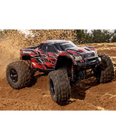 X-MAXX BELTED 8S ROUGE 1/5 4WD BRUSHLESS WIRELESS ID TSM TRAXXAS 77096-4-RED
