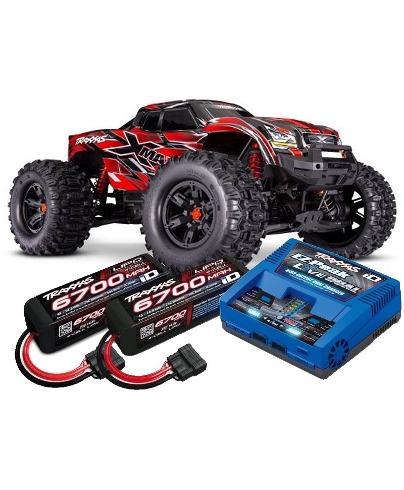 Pack Performance X-MAXX BELTED 8S ROUGE 1/5 4WD BRUSHLESS WIRELESS ID TSM TRAXXAS 77096-4-RED