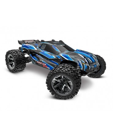 RUSTLER HD BLEU 4WD VXL, VITESSE 95KM/H (COMBO MODELISME SHOP) - TRAXXAS TRX67376-4-BLUE-2970G-3S