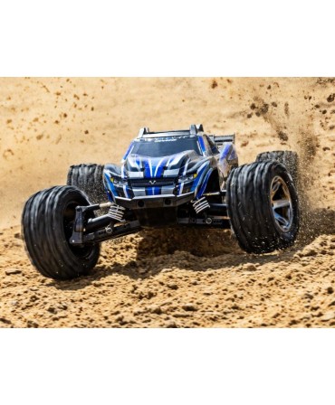 RUSTLER HD BLEU 4WD VXL, VITESSE 95KM/H (COMBO MODELISME SHOP) - TRAXXAS TRX67376-4-BLUE-2970G-3S