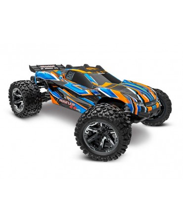 RUSTLER HD ORANGE 4WD VXL, VITESSE 95KM/H (COMBO MODELISME SHOP) - TRAXXAS TRX67376-4-ORNG-2970G-3S