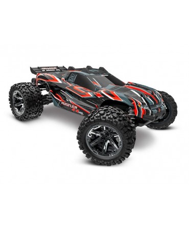 RUSTLER HD ROUGE 4WD VXL, VITESSE 95KM/H (COMBO MODELISME SHOP) - TRAXXAS TRX67376-4-RED-2970G-3S