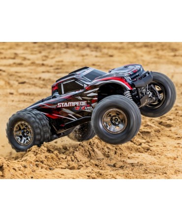 STAMPEDE HD ROUGE 4WD VXL, VITESSE 95KM/H (COMBO MODELISME SHOP) - TRAXXAS TRX90376-4-RED-2970G-3S