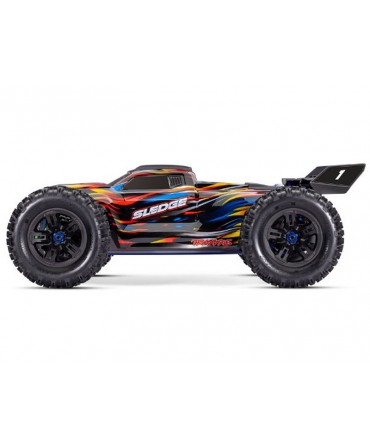 Pack TRAXXAS SLEDGE BELTED BLEU + CHARGEUR + 2 BATTERIES 3S 5000 mAh 95096-4-BLUE