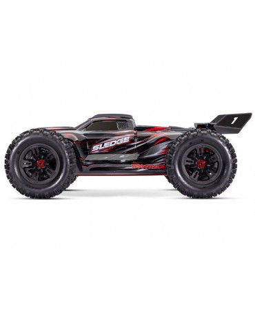 Pack TRAXXAS SLEDGE BELTED ROUGE + CHARGEUR + 2 BATTERIES 3S 5000 mAh 95096-4-RED