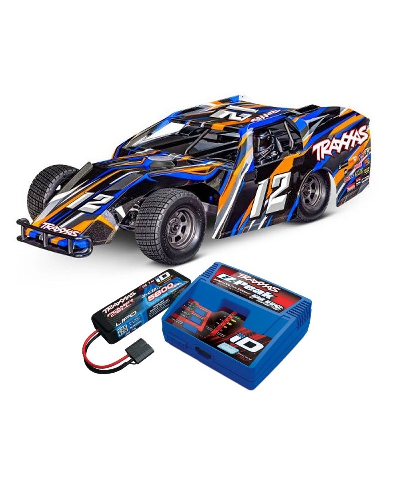 Pack TRAXXAS MUDBOSS SLASH BLEU + CHARGEUR + 1 BATTERIE 2S 5800 mAh 104354-74-BLUE