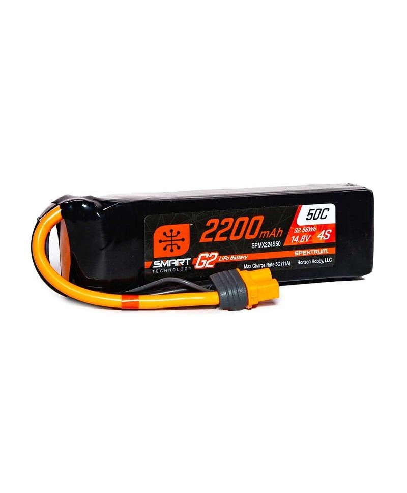 SPEKTRUM batterie Smart G2 LiPo 4S 14,8V 2200mAh 50C SPMX224S50