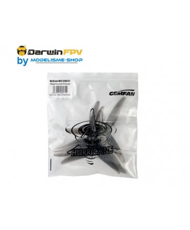 Pack 4 hélices 2CW 2CCW pour drone DarwinFPV 240 Johnny 5 pouces HURRICANE-51466-V2