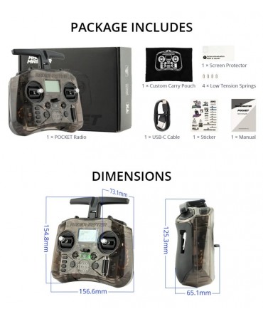 Radiocommande RADIOMASTER POCKET ELRS MODE2