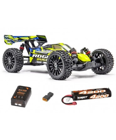 COMBO HOBBYTECH ROGUE Buggy JAUNE RTR (LIPO 2S + CHARGEUR) 1.ROGB.YE.RTR-PACK