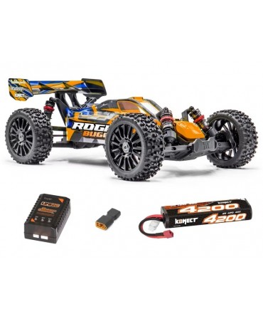 COMBO HOBBYTECH ROGUE Buggy ORANGE RTR (LIPO 2S + CHARGEUR) 1.ROGB.OR.RTR-PACK