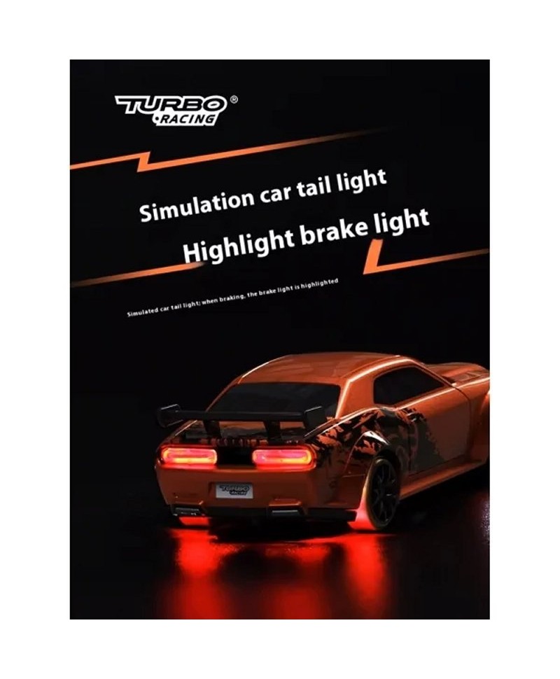 Turbo Racing Rtr TURBO RACING MICRO DRIFT MUSCLE CAR LIMITED EDITION 1/76 RTR TB-C65L