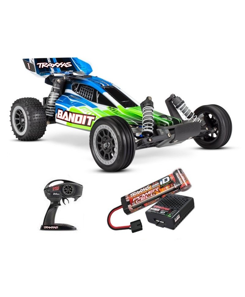 BANDIT 1/10 2WD 2,4Ghz RTR BRUSHED TRAXXAS USB-C 24054-8-GRN