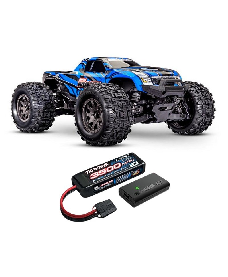 MINI MAXX 1/16 4WD 2,4Ghz RTR BRUSHLESS BL-2S TRAXXAS USB-C 107154-1-BLUE MINI MAXX 1/16 4WD 2,4Ghz RTR BRUSHLESS BL-2S TRAXXAS USB-C 107154-1-BLUE