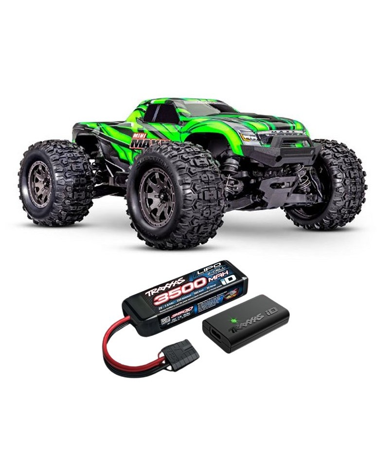 MINI MAXX 1/16 4WD 2,4Ghz RTR BRUSHLESS BL-2S TRAXXAS USB-C 107154-1-GRN MINI MAXX 1/16 4WD 2,4Ghz RTR BRUSHLESS BL-2S TRAXXAS USB-C 107154-1-GRN
