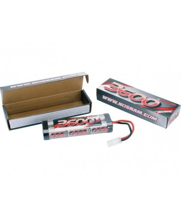 Batterie NiMH 7,2V 3600mAh NOSRAM prise TAMIYA NOS99275