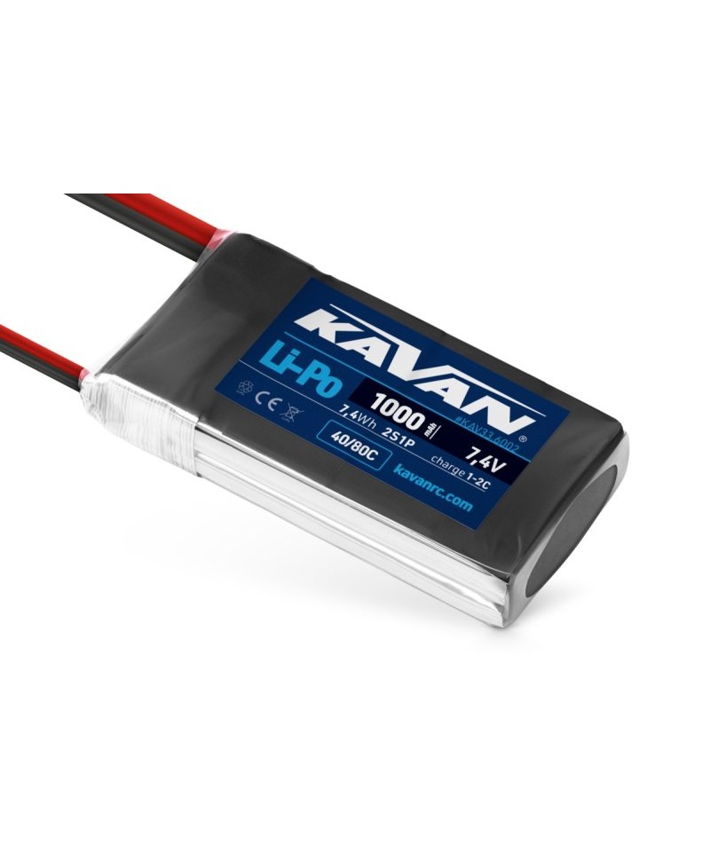 Batterie LiPo 2S 7,4V 1100mAh 40C KAVAN KAV33.6002 Batterie LiPo 2S 7,4V 1100mAh 40C KAVAN KAV33.6002