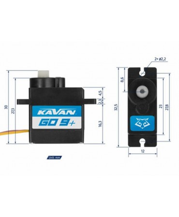 Micro servo numérique KAVAN 1,3KG/0,12S GO-09 PLUS KAV20.009P
