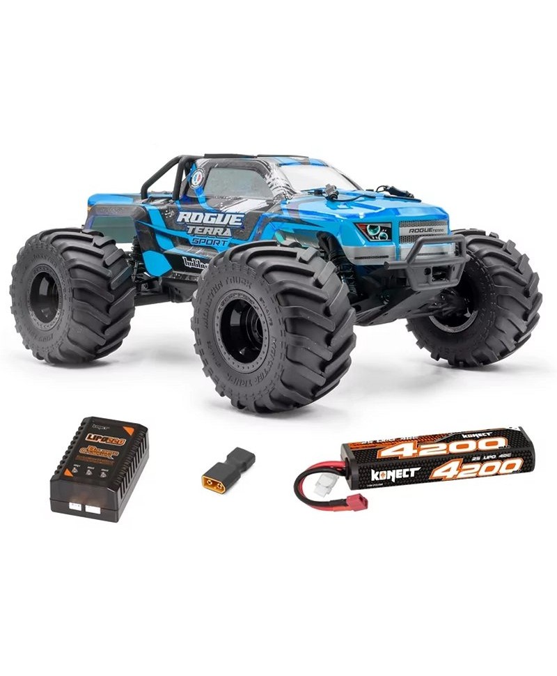 COMBO HOBBYTECH ROGUE Monster BLEU RTR (LIPO 2S + CHARGEUR) 1.ROGT.SP.BL-PACK COMBO HOBBYTECH ROGUE Monster BLEU RTR (LIPO 2S + CHARGEUR) 1.ROGT.SP.BL-PACK