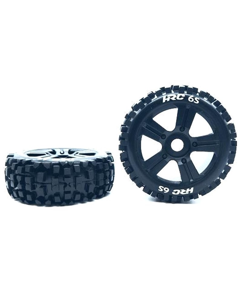 HRC racing - Bulldog 6S - Set de pneus 1/8 - Jantes Noires - Hex 17mm - (2pcs) HRC60816BK6S HRC racing - Bulldog 6S - Set de pneus 1/8 - Jantes Noires - Hex 17mm - (2pcs) HRC60816BK6S