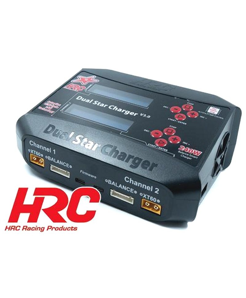 Chargeur HRC Racing 2X120W DUAL-STAR V3 AC/DC HRC9361D Chargeur HRC Racing 2X120W DUAL-STAR V3 AC/DC HRC9361D