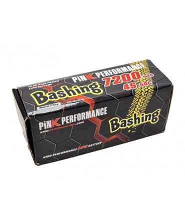 Pink Bashing batterie LiPo 4S 14,8V 7200mAh 50C (Multi) HARD CASE pour voiture PP3-4S7200-M