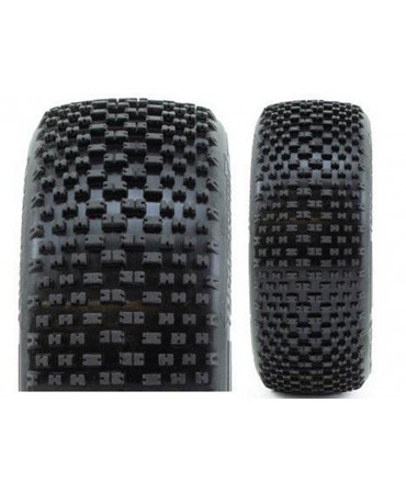 PROCIRCUIT - H-BLOCK V2 - Set de pneus C1 Buggy 1/8 - Super Soft - Hex 17mm - (2pcs) PCY2001-C1
