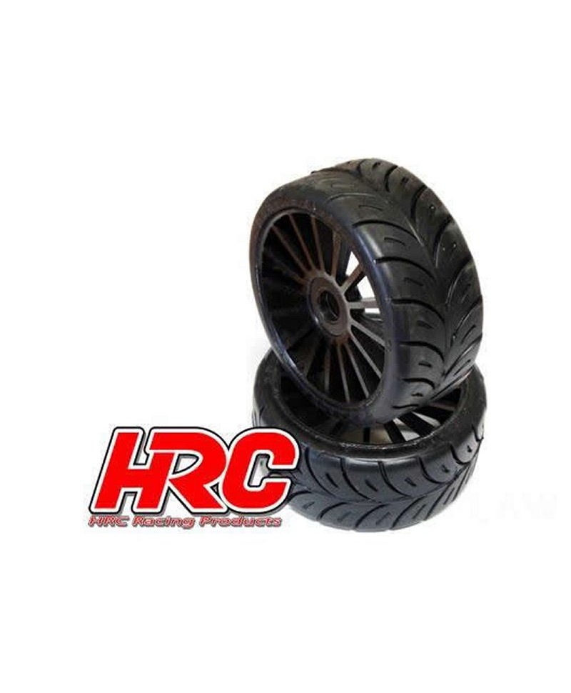 HRC Racing - Rally Game SPORT Radiaux - Set de pneus 1/8 - Jantes Noires - Hex 17mm - (2pcs) HRC60801BK HRC Racing - Rally Game SPORT Radiaux - Set de pneus 1/8 - Jantes Noires - Hex 17mm - (2pcs) HRC60801BK