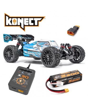 COMBO HOBBYTECH Buggy SPIRIT NXT EVO RR RTR (LIPO 4S + CHARGEUR) 1.NXT.RR-RTR-BL.PK