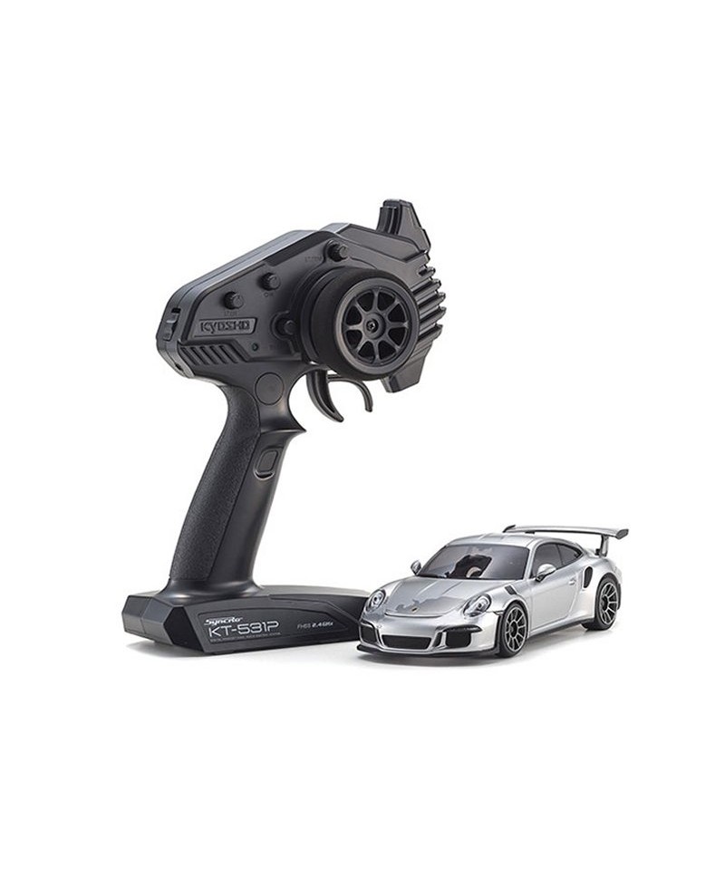 KYOSHO Mini-Z MR04 RWD PORSCHE 911 GT3 RS ARGENT + KT531P RTR 32358S KYOSHO Mini-Z MR04 RWD PORSCHE 911 GT3 RS ARGENT + KT531P RTR 32358S