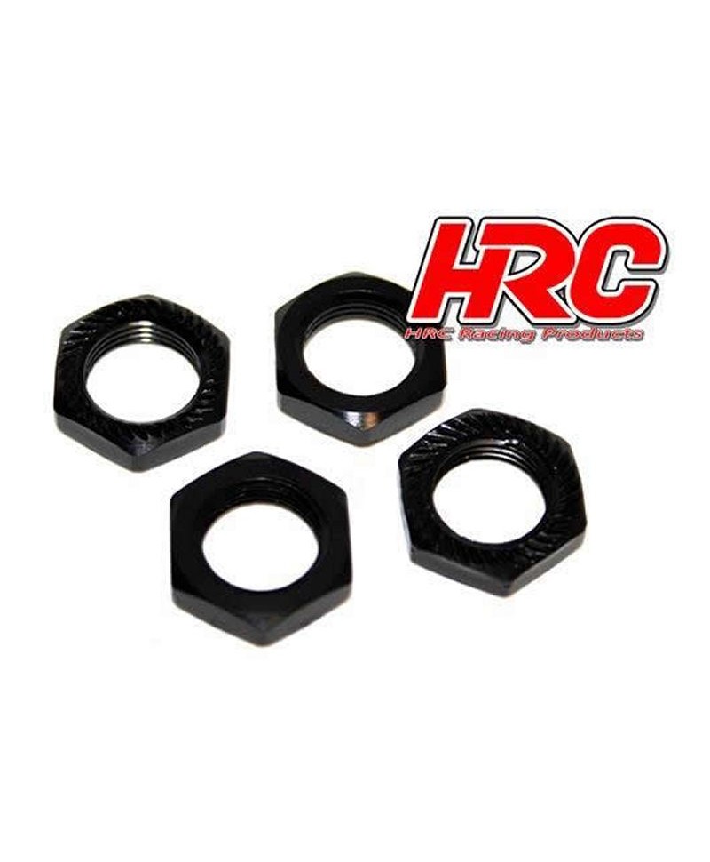 HRC Racing - Ecrous de roues - 1/8 Hex 17mm x 1.25 - strié flasqué - Noir (4pcs) HRC1057BK HRC Racing - Ecrous de roues - 1/8 Hex 17mm x 1.25 - strié flasqué - Noir (4pcs) HRC1057BK