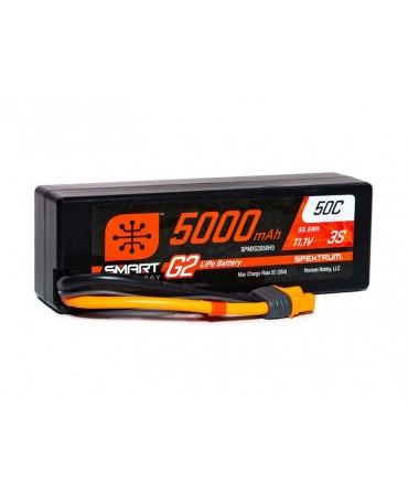 SPEKTRUM batterie Smart G2 LiPo 3S 11,1V 5000mAh 50C HARD CASE pour voiture SPMX53S50H3