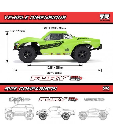 ARRMA Short course FURY MEGA 550 1/10 2WD VERT ARA3221T1