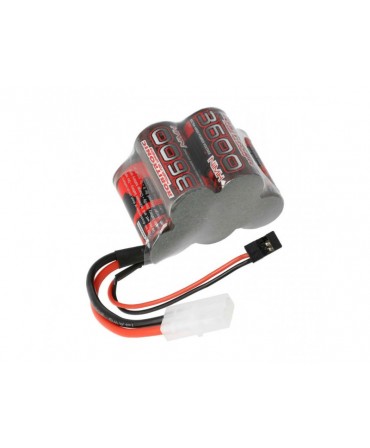 Batterie réception NiMH 6,0V 3600mAh ROBITRONIC prises JR-TAMIYA RX360