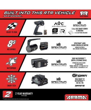 ARRMA LIMITLESS 120 8S AVC Speed Machine BLX 1/7 4WD ROUGE ARA7816T1
