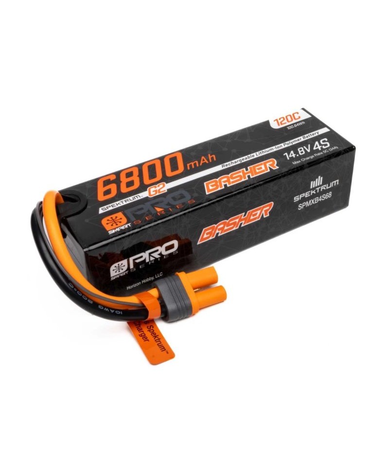 SPEKTRUM batterie Smart G2 Pro Basher LiPo 4S 14,8V 6800mAh 120C HARD CASE pour voiture SPMXB4S68 SPEKTRUM batterie Smart G2 Pro Basher LiPo 4S 14,8V 6800mAh 120C HARD CASE pour voiture SPMXB4S68