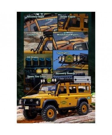 LAND ROVER DEFENDER 110 FCX10 SCALER FMS 1/10 4WD 2,4Ghz RTR FMS11045RS-YL-SP